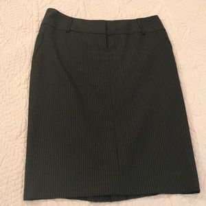 Pinstriped Pencil Skirt